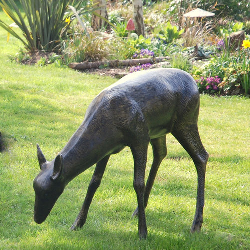 Large Stag Deer Statues Metal Garden, Deer Garden Statues