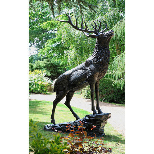 Extra Large Stag on Stone Sculpture