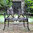 Antique Black Metal Garden Bench Seat