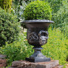 Tall Oxford Metal Urn Garden Planter