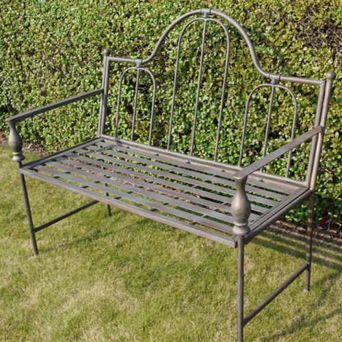 Antique Style Arched Metal Garden Bench