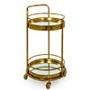 Small Round Bar Trolley Gold Bronze Finish