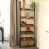 Industrial Style Wooden Ladder Bookshelf