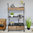 Industrial Style Tall Metal Wood Bookcase