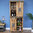 Tall Industrial Style Wooden Storage Cupboard