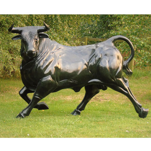Prancing Bull Animal Garden Sculpture