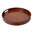 Large Round Leather Serving Drinks Tea Tray