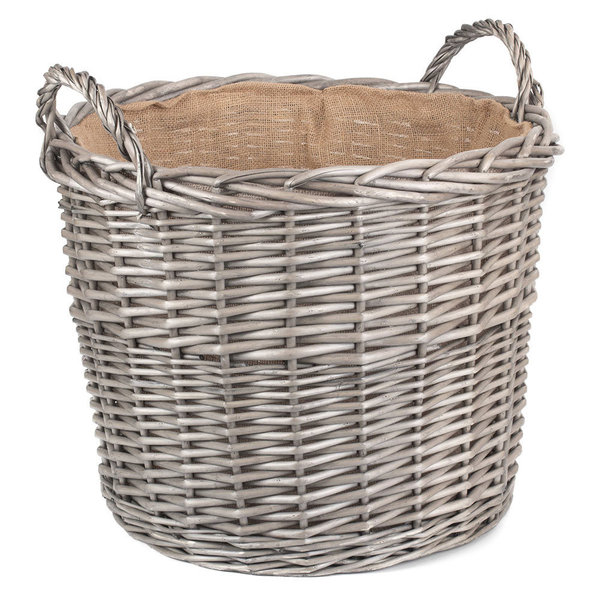 Extra Large Round Wicker Willow Log Basket