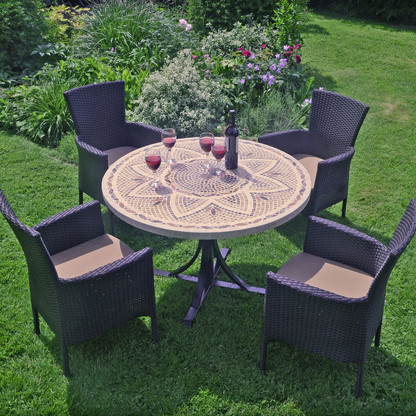 Byron Manor Montpellier Garden Table 4 Chairs Patio Set