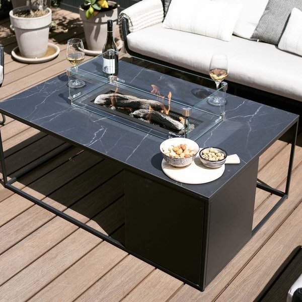 Coffee Table Fire Pit Marble Effect
